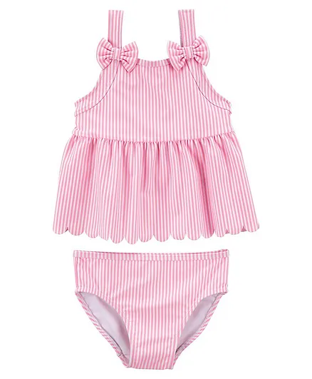 Carter's 2-Piece Striped Tankini - Pink