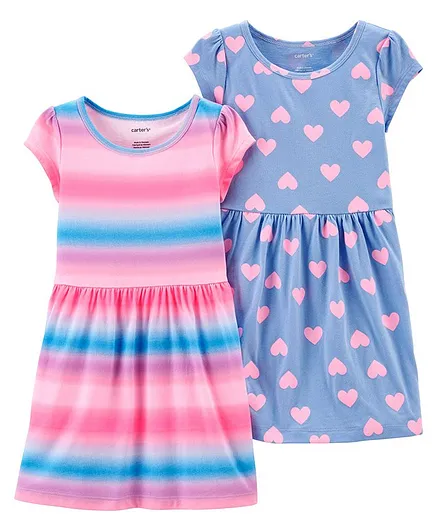 Carter's 2-Pack Jersey Dresses - Pink Blue
