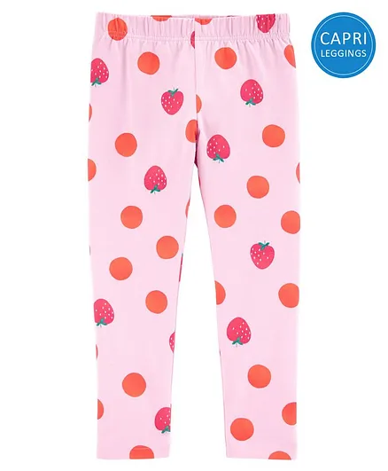 Carter's Strawberry Capri Leggings - Pink