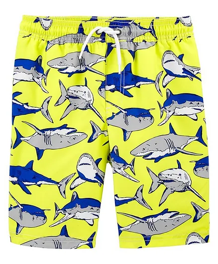 Carter's Shark Swim Trunks - Yellow