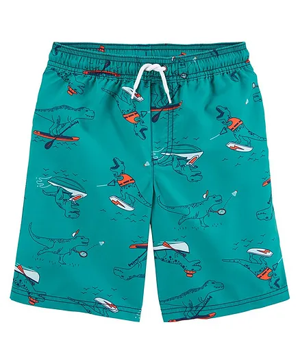 Carter's Dinosaur Swim Trunks - Green