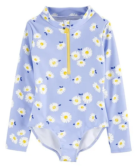 Carter's Daisy 1-Piece Rashguard - Light Blue