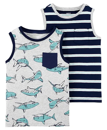 Carter's 2-Pack Tanks - Grey