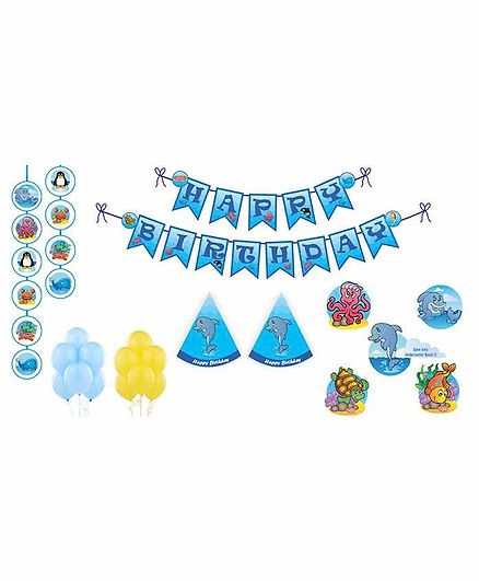 Untumble Underwater Theme Birthday Kit - Pack of 58