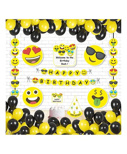 Untumble Smiley Theme Birthday Kit - Pack of 58