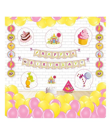Untumble Candy Land Theme Birthday Kit - Pack of 58