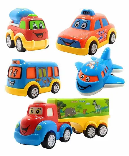 VWorld Pull Back Toy Vehicles Pack of 5 - Multicolor