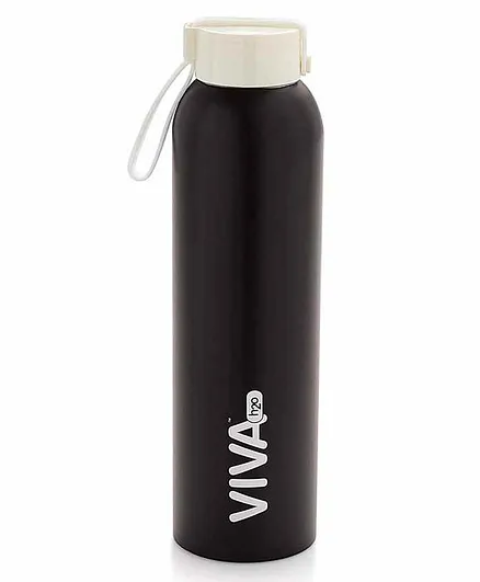 Viva h2o Stainless Steel Regular Water Bottle Black - 650 ml