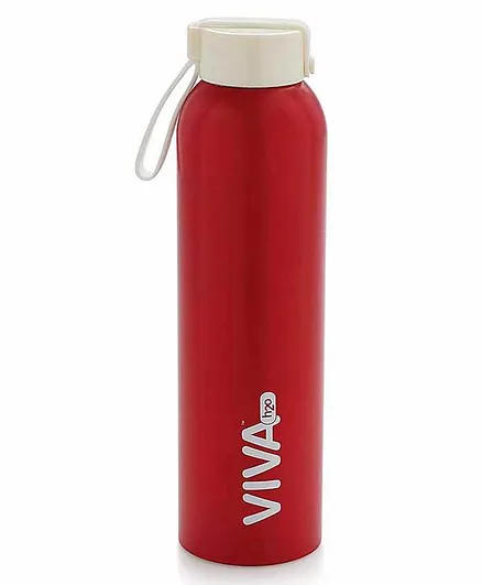 Viva h2o Stainless Steel Regular Water Bottle Red - 650 ml