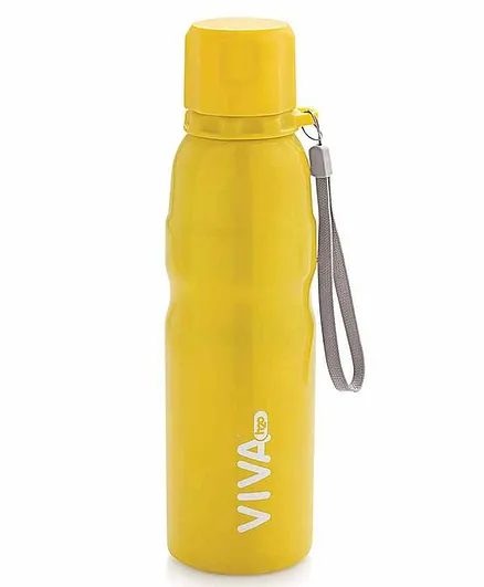 Viva h2o Stainless Steel Insulated Water Bottle Yellow - 750 ml