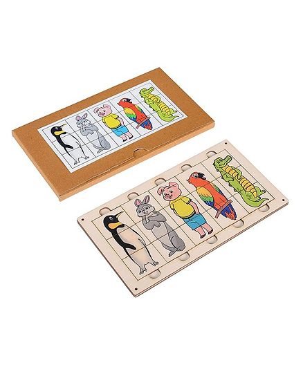 RK Cart Jungle Animal Jigsaw Puzzles Multicolor - 15 Pieces