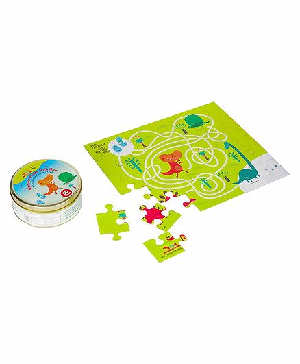 Cocomoco Kids Dinosaur Puzzle With Maze Multicolro - 30 Pieces