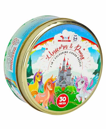 Cocomoco Kids Unicorn And Pony Jigsaw Puzzle Multicolor - 30 Pieces