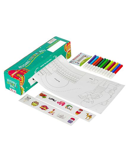 CocoMoco Reusbale Colouring Paper Roll - Multicolor