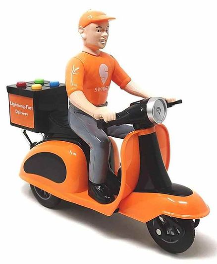 RLS Solutions Swiggy Style Friction Powered Scooter Toy - Orange