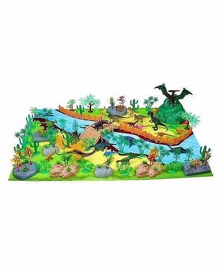 RLS Solutions Farm Life Animal Figures with Play Mat 111 Pieces - Multicolor