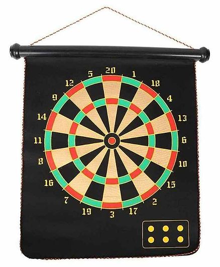 RLS Solutions Magnetic 2 in 1 Dart Board Game and Bull's Eye Game - Black
