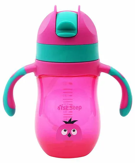 1st Step Twin Handle Sipper Cup With Flip Lid Pink - 220 ml