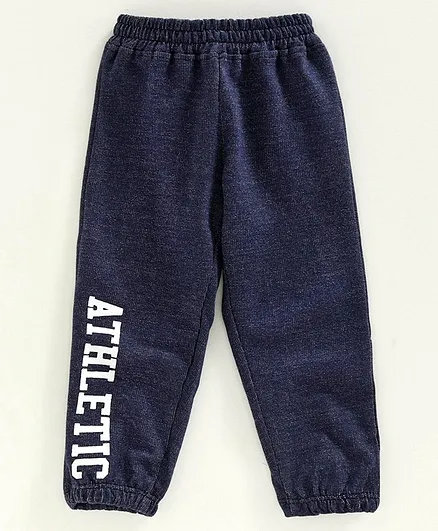 Simply Full Length Track Pant Athletic Print - Navy