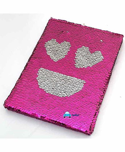 FunBlast Sequin Smiley Design Flip Diary - 80 Pages