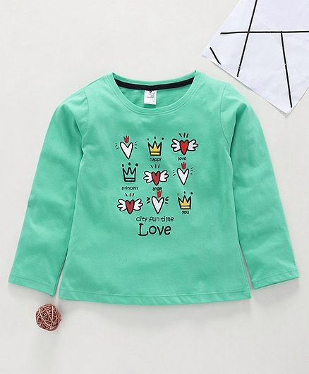 Smarty Full Sleeves Tee Love Print - Blue