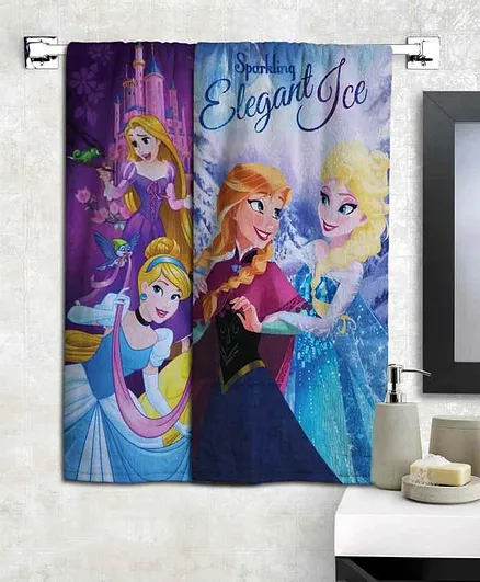 Athom Trendz Disney Princess & Frozen Bath Towels Set of 2 - Blue Purple