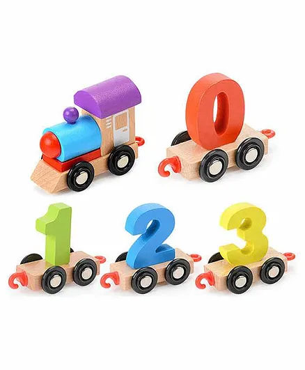 Yamama Wooden Educational Numbers Train Set - Multicolor