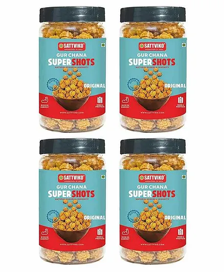 Sattviko Gur Chana Pack of 4 Jars - 90 gm each