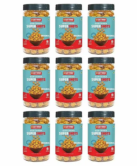 Sattviko Gur Chana Pack of 9 Jars 90 gm each