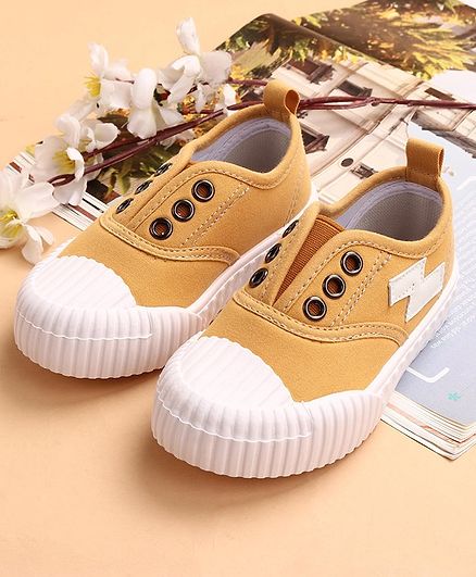 Cute Walk by Babyhug Canvas Shoes - Yellow