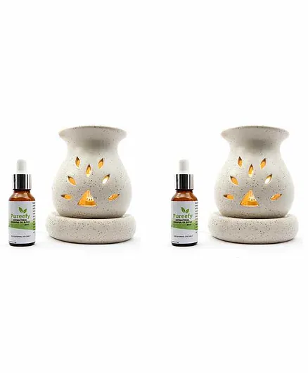 Breathe Fresh Pureefy Antibacterial Essential Oil Blend with Electric Diffuser Pack of 2 - 20 ml Each