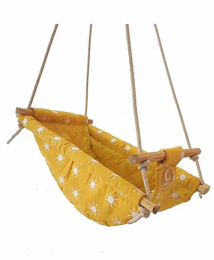 CuddlyCoo Baby Swing Sun Print - Yellow