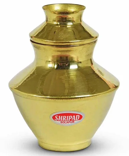 Shripad Steel Home Miniature Brass Kalsi Big and Small Toy - Gold