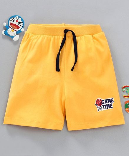 Babyhug Shorts Game Time Print - Yellow