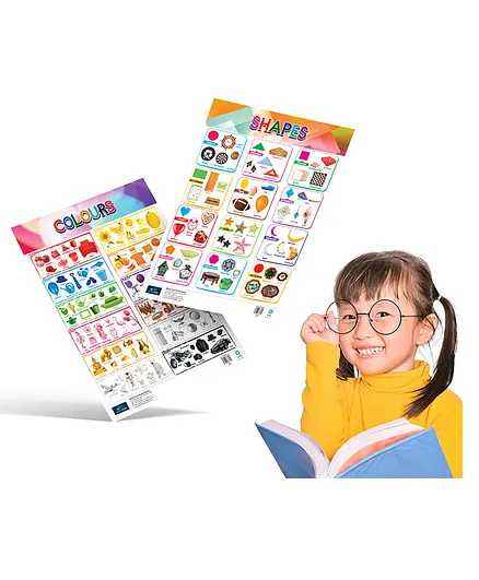 Book Ford Publications Double Laminated Color and Shapes Chart - English