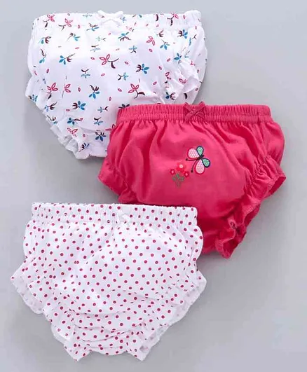 Babyhug 100% Cotton Bloomer Pack of 3 - Pink