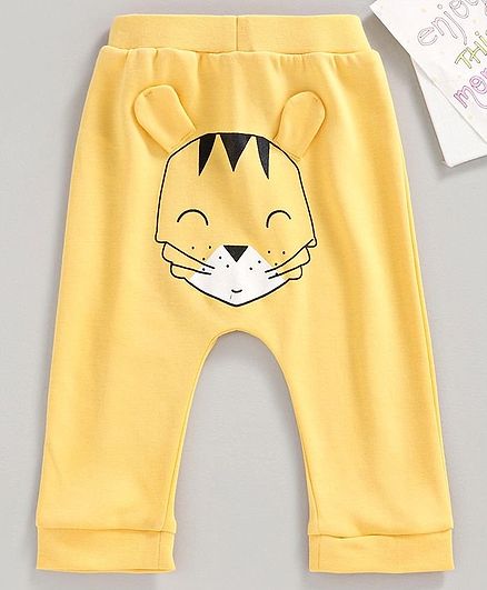 Babyhug Full Length Diaper Leggings- Yellow