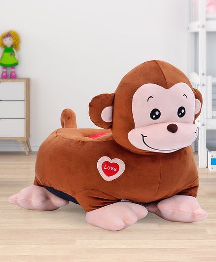 Babyhug Monkey Shaped Soft Seat - Brown