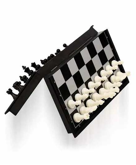 VWorld Folding Magnetic Chess Board Game - Black White