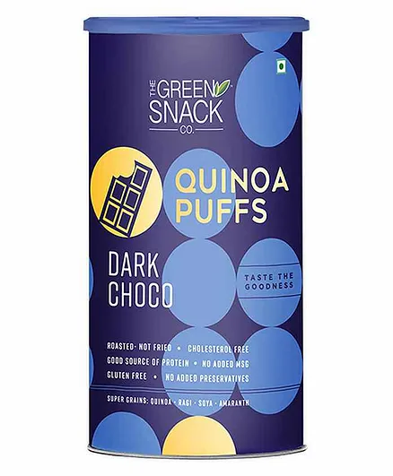 The Green Snack Co. Quinoa Puffs Dark Choco Canister - 150 gm
