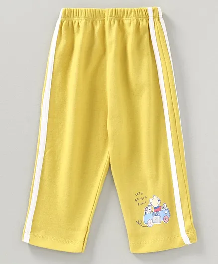 Tango Full Length Track Pant Animal Placement Print - Yellow