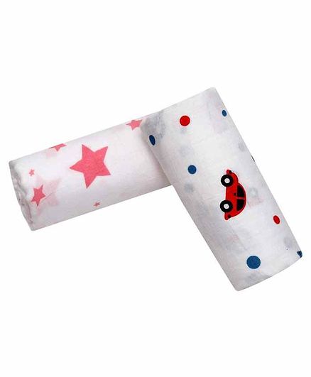 Chotto Cotton Muslin Baby Swaddle Pack of 2 - White