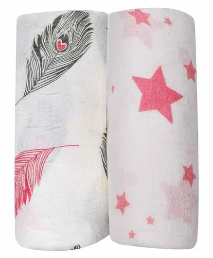Chotto Cotton Muslin Baby Swaddle Pack of 2 - White