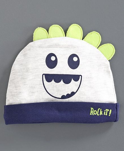 Babyoye Cotton Cap - Grey Blue