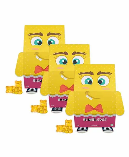 Mamba Jamba Bumbledee Vitamin D Gummy Bears Pack of 3 - 30 Gummies Each