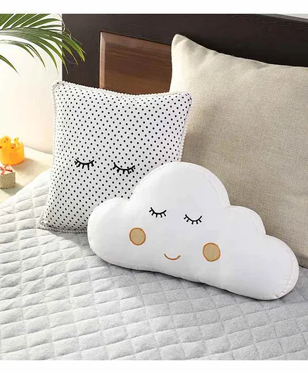 Oscar Home Cloud Shaped Cushions Pack of 2 - White