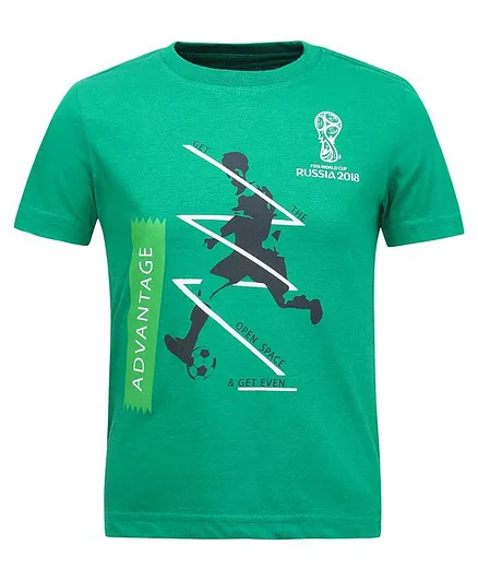 Alcis Half Sleeves Advantage Print Jolly Tee - Green
