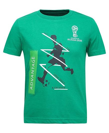 Alcis Half Sleeves Advantage Print Jolly Tee - Green