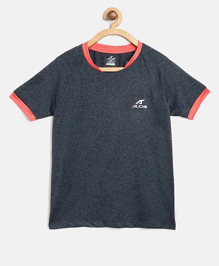 Alcis Half Sleeves Solid Tee - Dark Blue