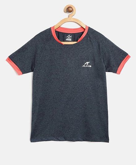 Alcis Half Sleeves Solid Tee - Dark Blue